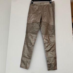 Metallic pants with stretch top